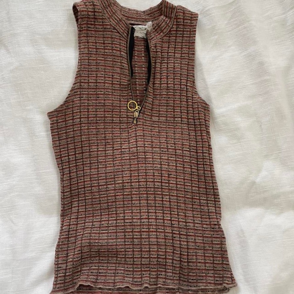 Multicolored knit tank top
